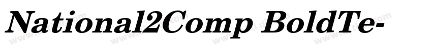 National2Comp BoldTe字体转换